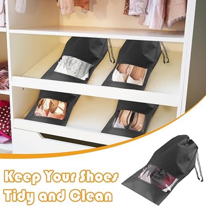 Shoe Storage Bags Dust-proof Drawstring Shoe Bag for Travels Home Use