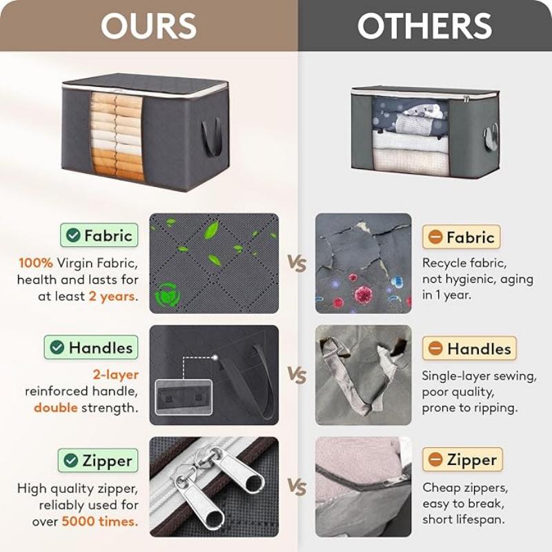 Non Woven Fabric Clothes Storage Bag Organizer Wardrobe Storage Box
