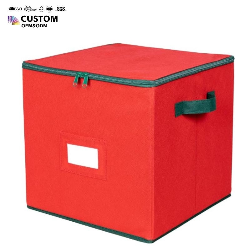 Decoration Non-woven Fabric Christmas Ornaments Organizer Storage Box