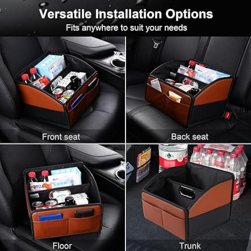 Folding Leather Car Bag Organizer Accessories Car Seat Gap Organizer