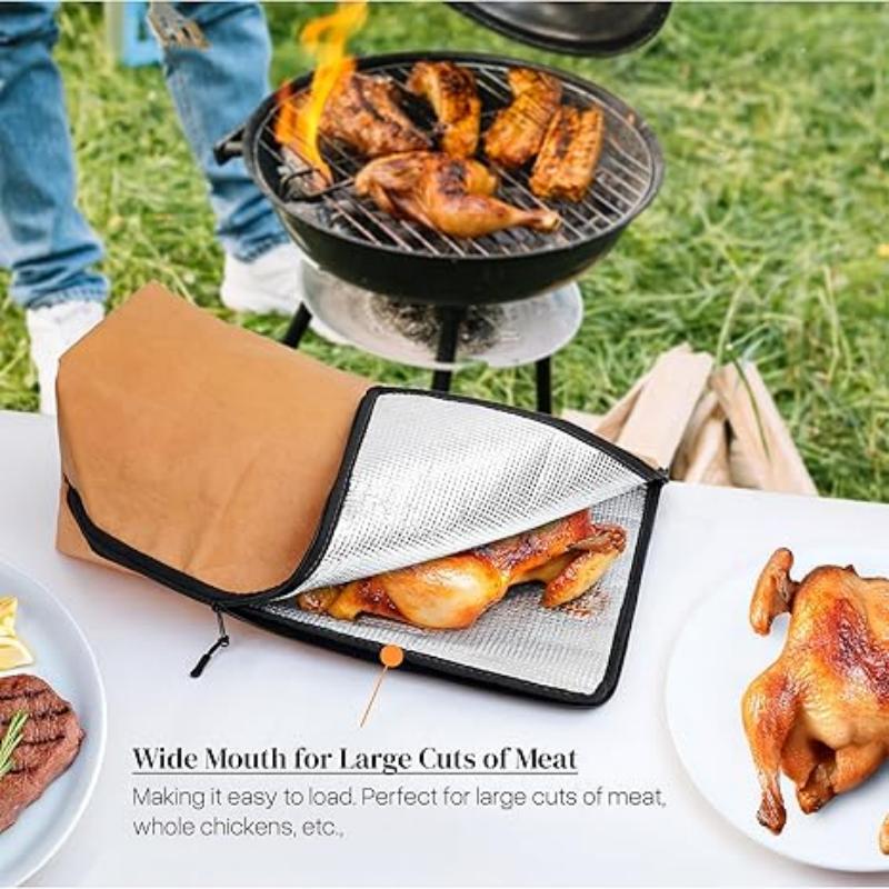 Camping Picnic Barbecue Insulated Zipper Meat Resting Bag BBQ Blanket