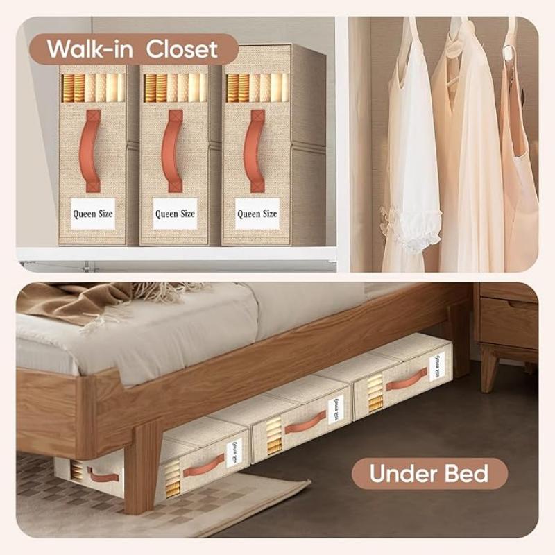 Bedding Pillow Storage Container Cover Storage Box for Closet Organizing