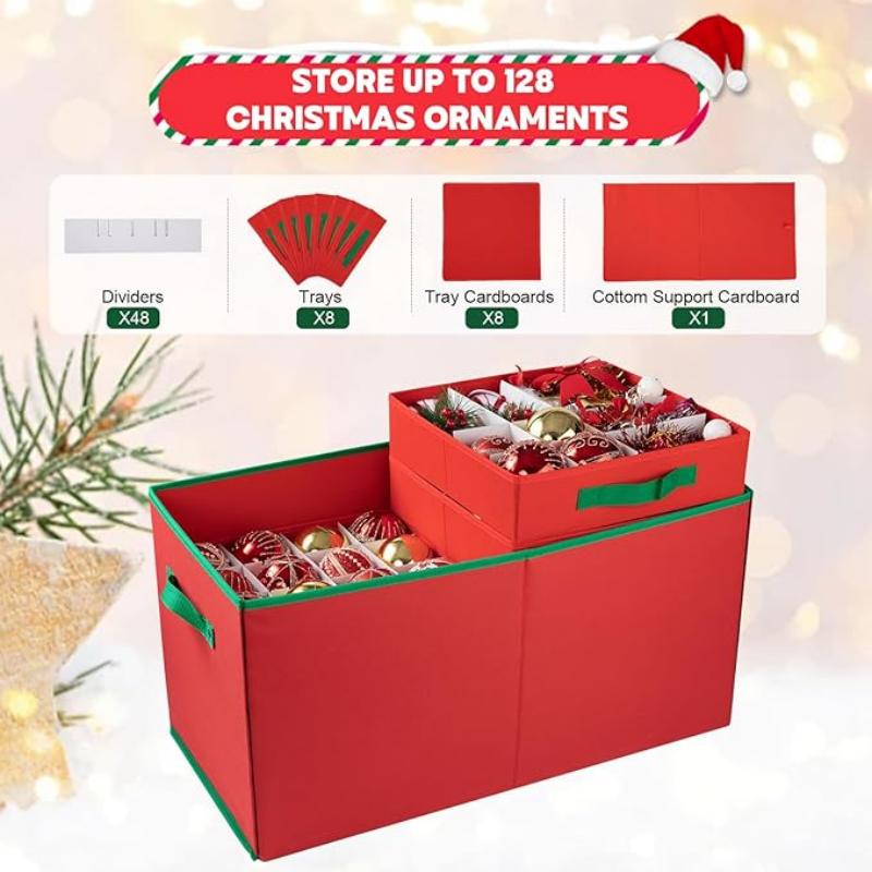 Christmas Ball Storage Box Christmas Ornament Storage Bag Container