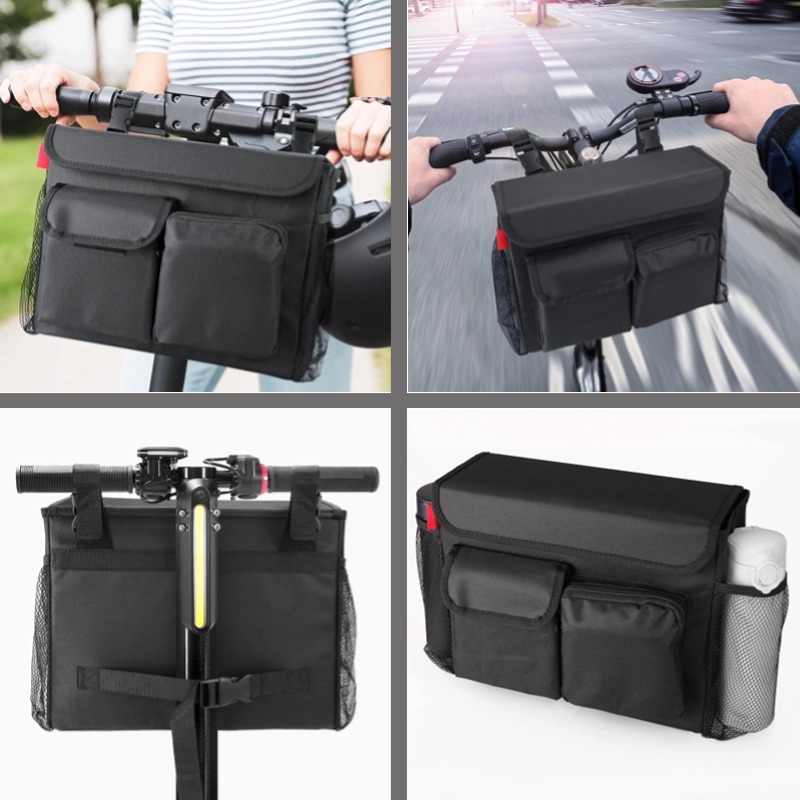 Scooter Bag Organizer Pouch with 14 Inch Laptop Pocket and Cup Holders