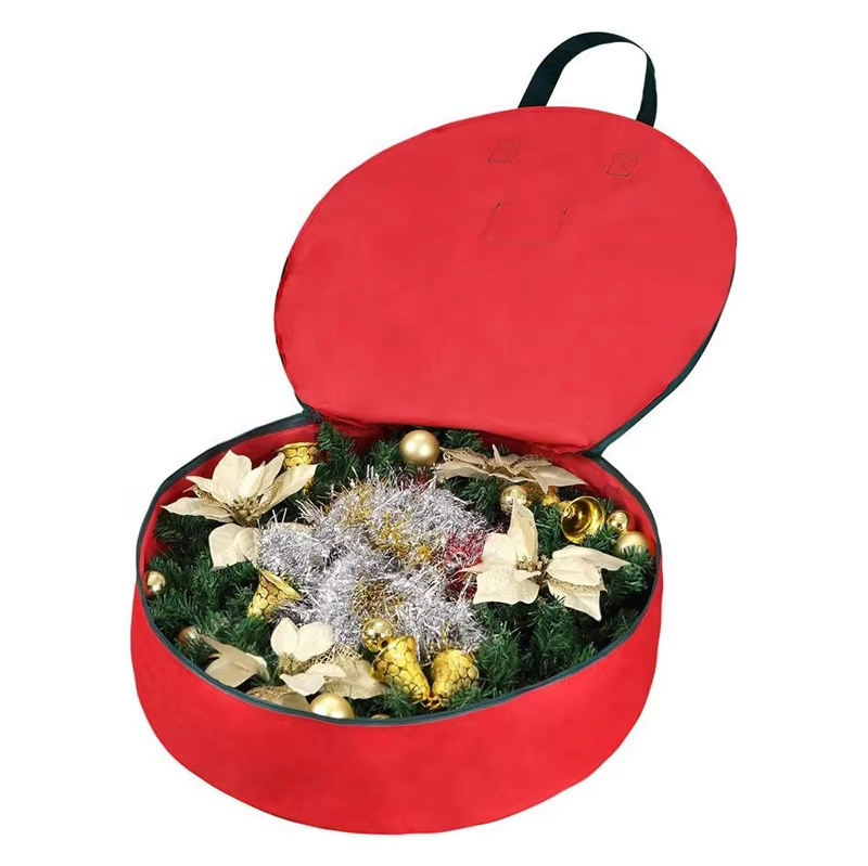 Custom Christmas Gift Storage Bag for Wreath Storage Bag with Zipper