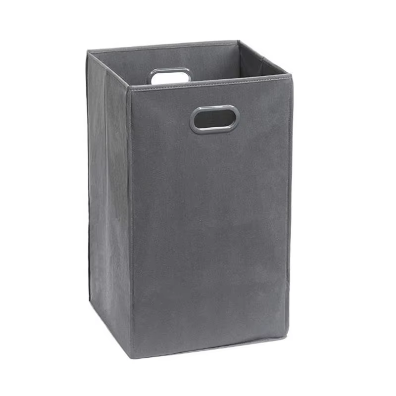 Non-Woven Laundry Basket Hamper with Metal Handle for Dirty Clothes