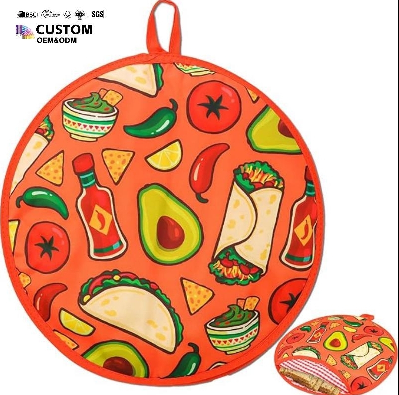 Tortilla Warmer Custom Burrito Portable Tortilla Warmer Pouch