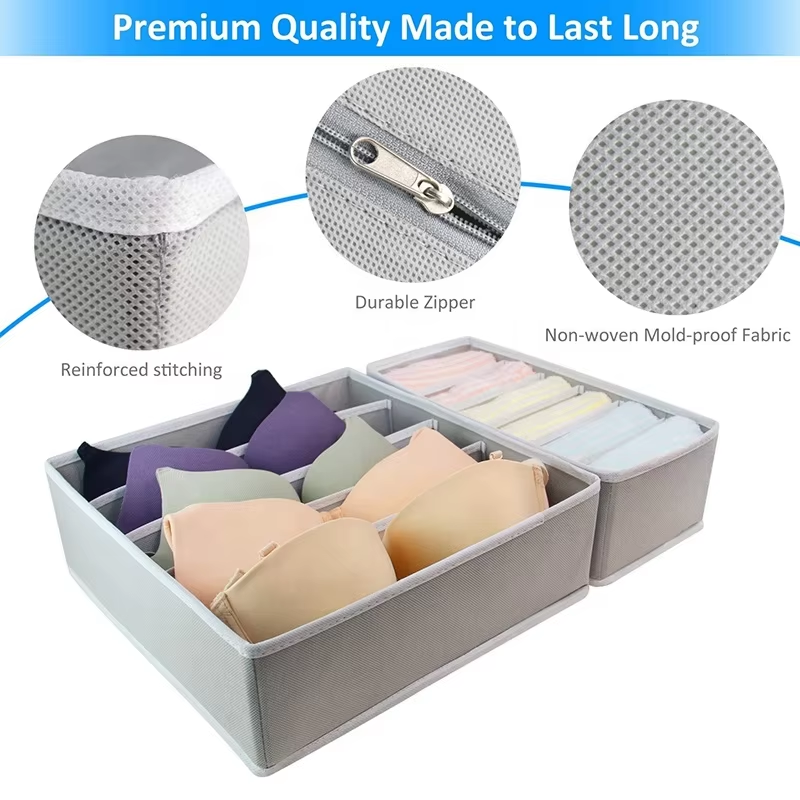 Set of 4 Underwear Drawer Organizer Dividers Closet Organizers