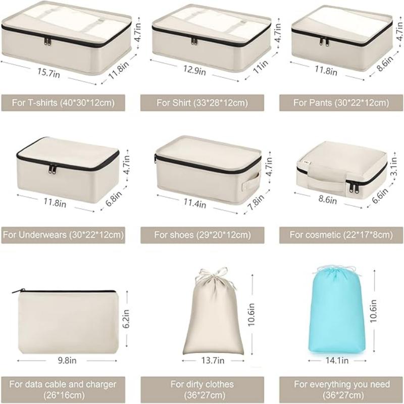 Suitcase Organizer Bags Set Portable Travel Organizer Bags