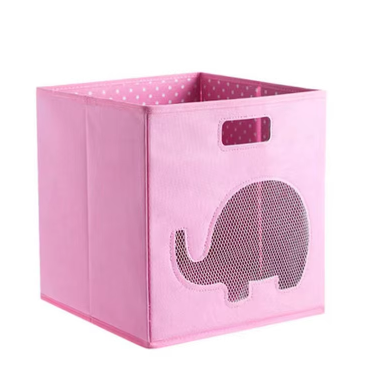 Portable Square Non Woven Storage Box for storaging Toy
