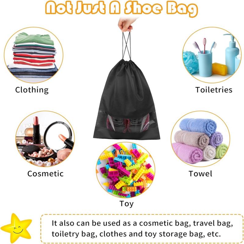 Shoe Storage Bags Dust-proof Drawstring Shoe Bag for Travels Home Use