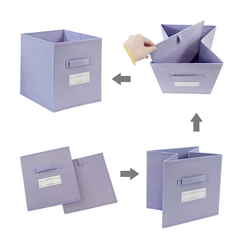 Purple Cube Storage Box Home Storage Organize Closet Organizaytion