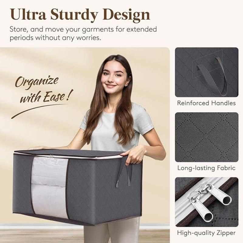 Non Woven Fabric Clothes Storage Bag Organizer Wardrobe Storage Box