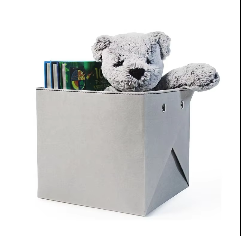 Washable Kraft Paper Bag Office Desktop Waterproof Storage Box 