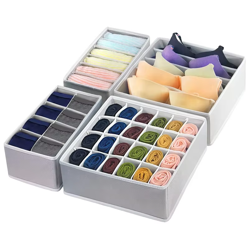 Set of 4 Underwear Drawer Organizer Dividers Closet Organizers