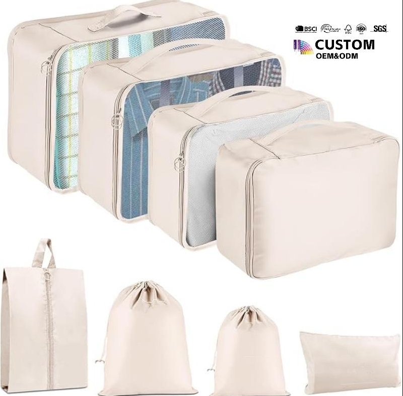 Travel Luggage Organizer Bags Set 8 Pcs Packing Travel Storage Bag