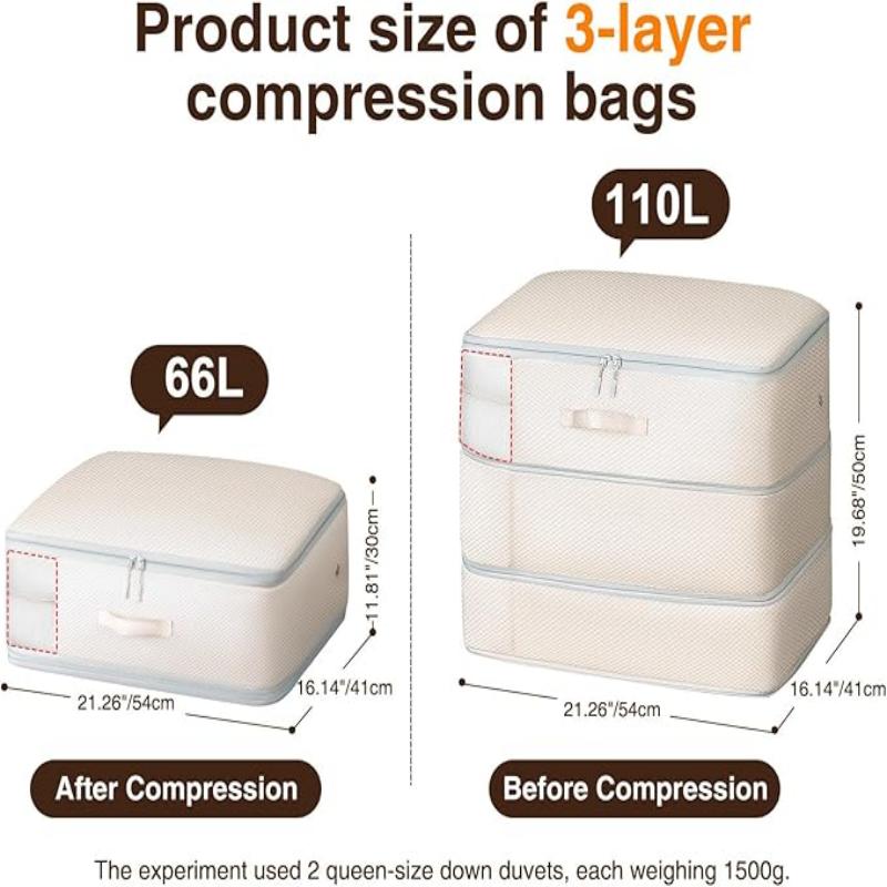 Foldable Quilt Pillow Blanket Compression Duvet Storage Bag