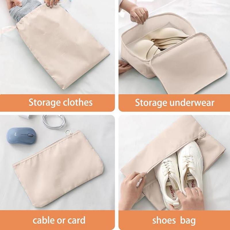 Travel Luggage Organizer Bags Set 8 Pcs Packing Travel Storage Bag