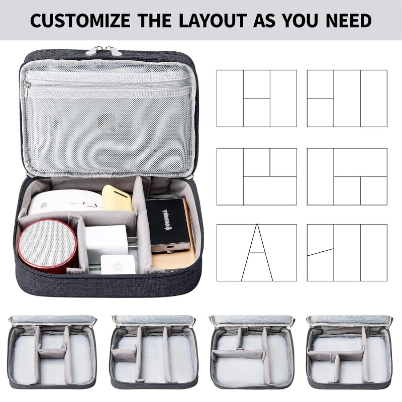 Travel Cable Organizer Bag,Electronic Accessories Case Layer Storage Bag