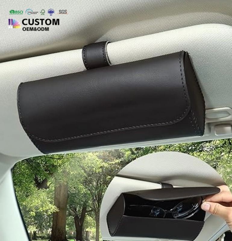 Sunglasses Holder Car Sun Visor,  Auto Sunglasses Storage Case
