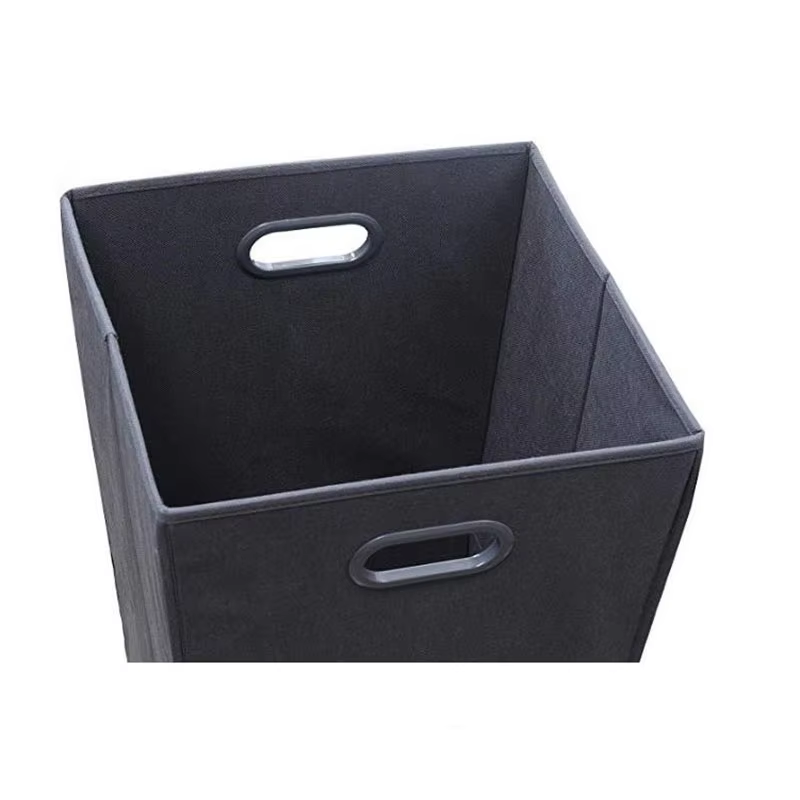 Non-Woven Laundry Basket Hamper with Metal Handle for Dirty Clothes