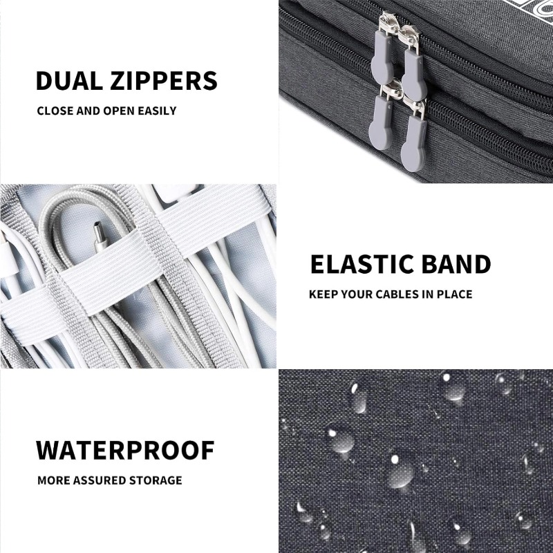 Travel Cable Organizer Bag,Electronic Accessories Case Layer Storage Bag