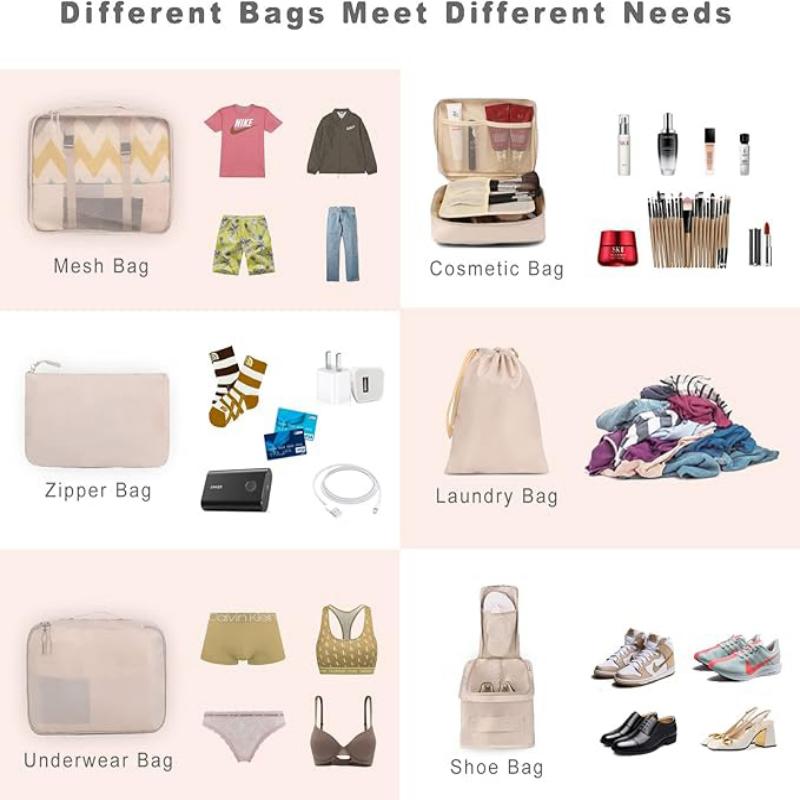 Luggage Travel Accessories Bags Cosmetic Travel Organizer Bag Set