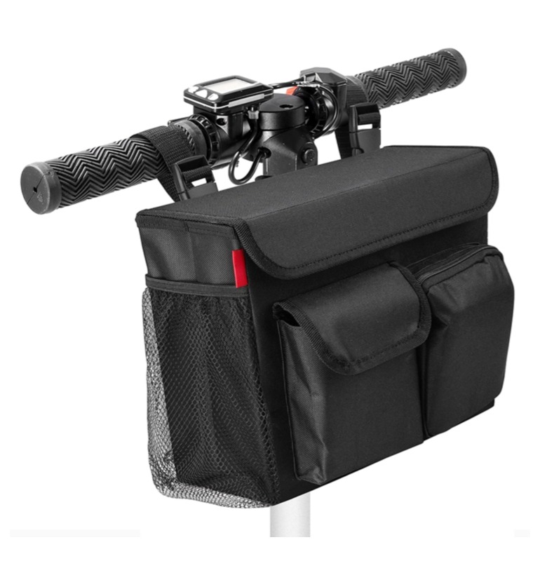 Scooter Bag Organizer Pouch with 14 Inch Laptop Pocket and Cup Holders