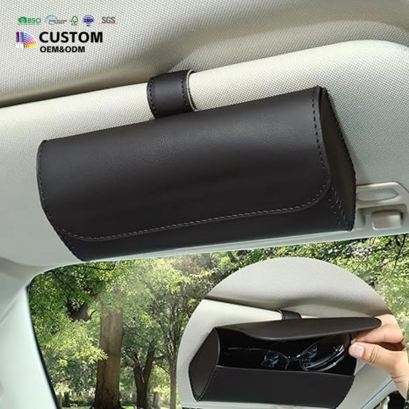 Sunglasses Holder Car Sun Visor,  Auto Sunglasses Storage Case