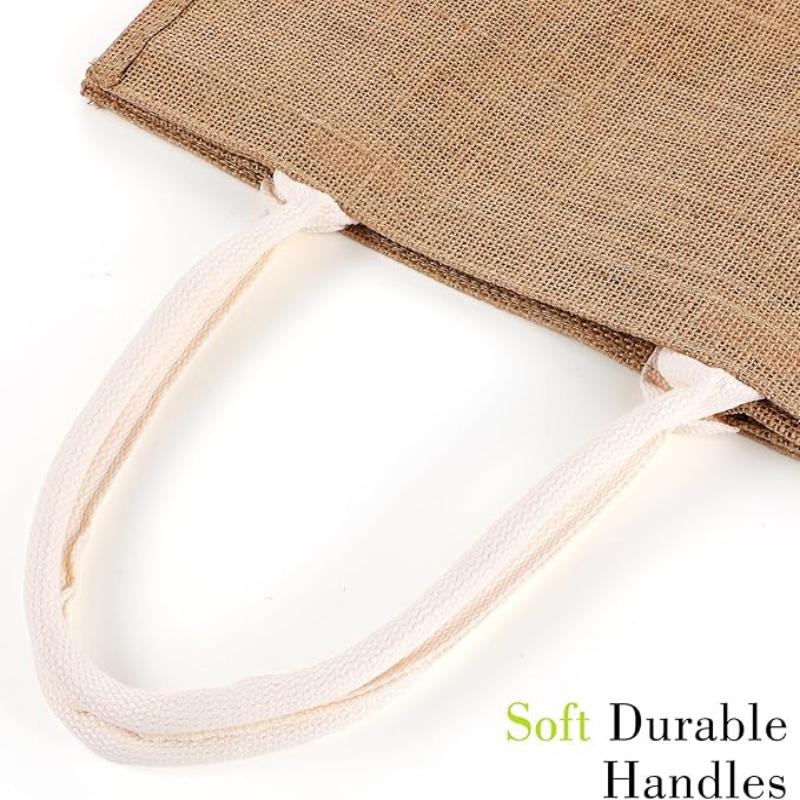 Burlap Tote Bags Eco Friendly Plain Grocery Carry Jute Shopping Bags