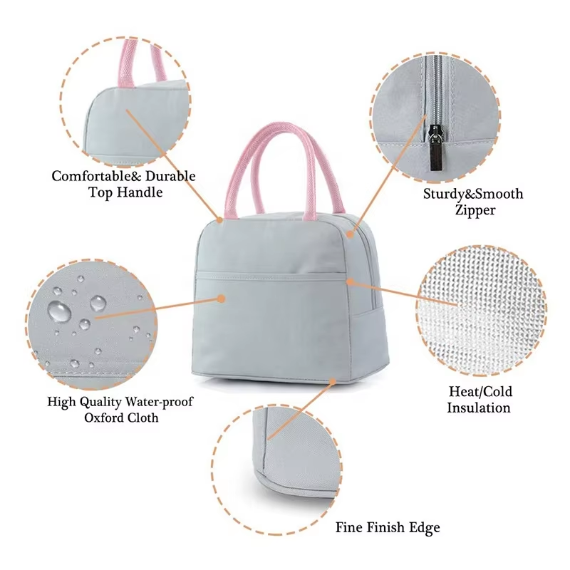 Thermal Insulated Bag Cooler Lunch Bags for Women Insulated Tote Bag