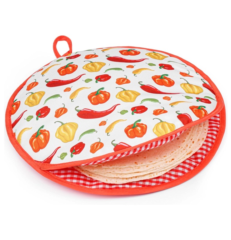 Tortilla Warmer Insulated Pouch 12 Inch Microwavable Fabric Pizza Heater