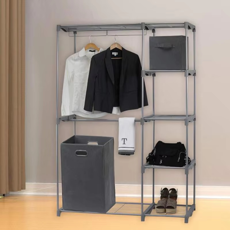 Non-Woven Laundry Basket Hamper with Metal Handle for Dirty Clothes