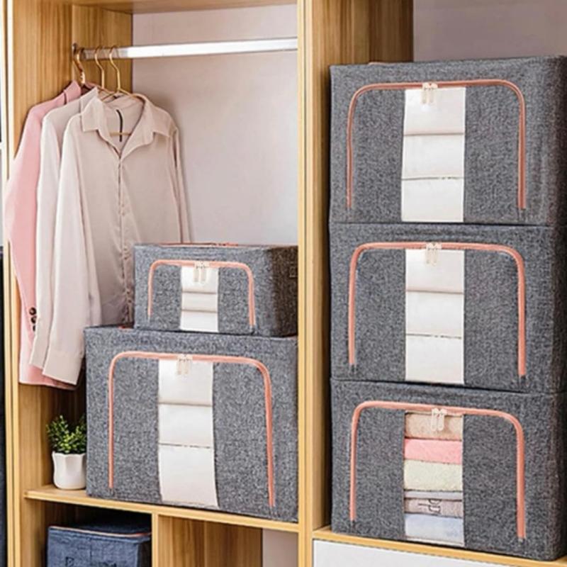 Fabric Cube Storage Bin Collapsible Household Clothing Storage Box