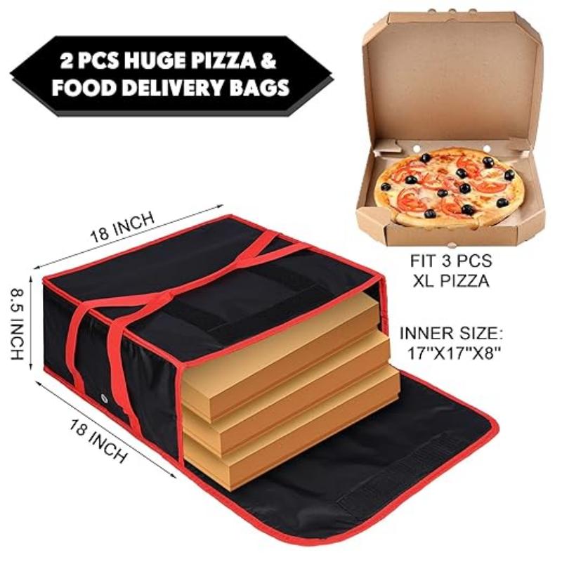 Large Insulated Cooler Bag Pizza Delivery Bag with Shoulder Strap