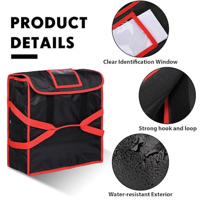 Large Insulated Cooler Bag Pizza Delivery Bag with Shoulder Strap