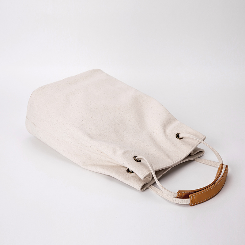White Plain Single Shoulder Simple Cloth Cotton Canvas Tote Bags