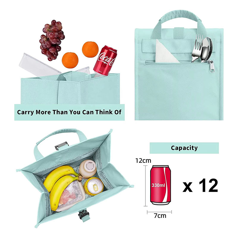 Insulated Cooler Bag with Adjustable Strap Lunch Shoulder Bag Outdoor