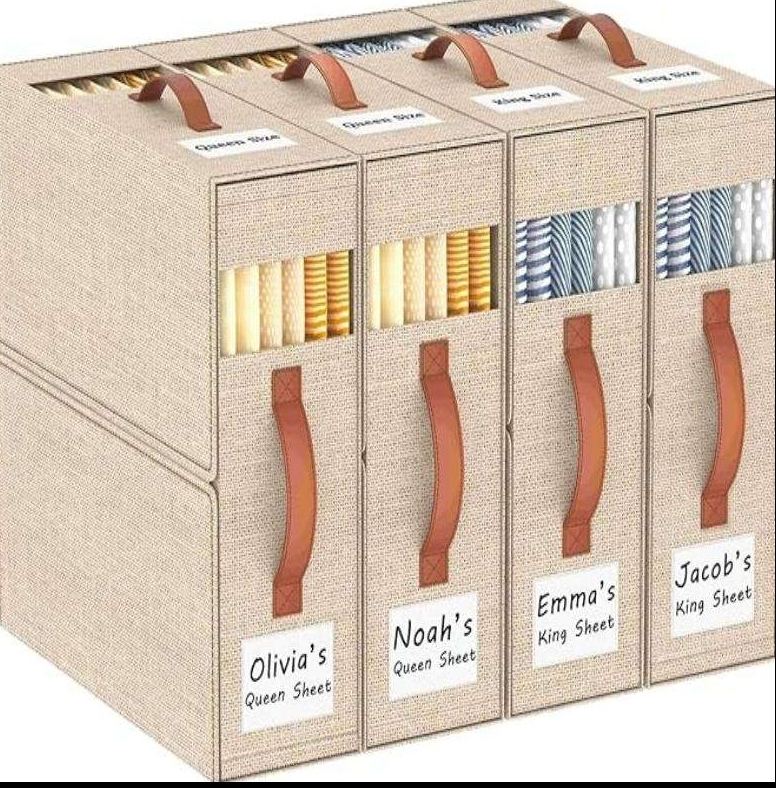 Bedding Pillow Storage Container Cover Storage Box for Closet Organizing