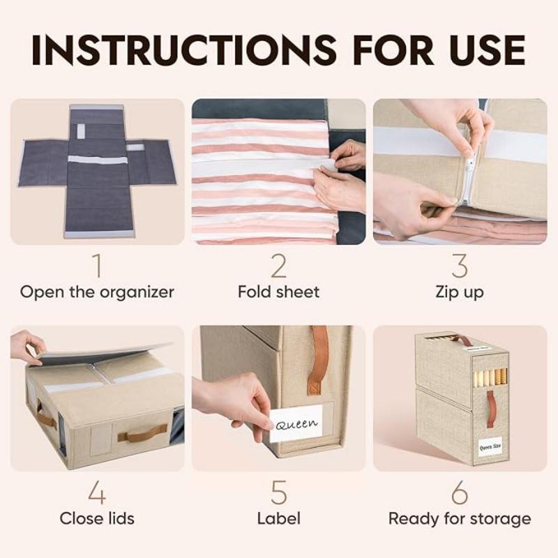Bedding Pillow Storage Container Cover Storage Box for Closet Organizing