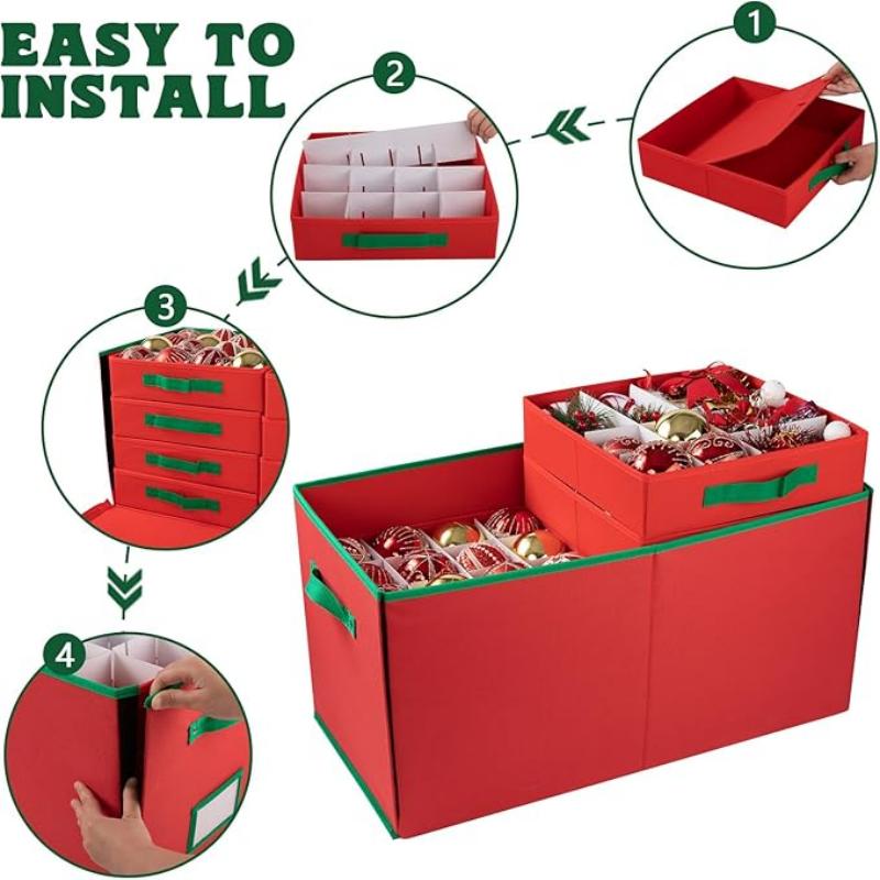 Christmas Ball Storage Box Christmas Ornament Storage Bag Container