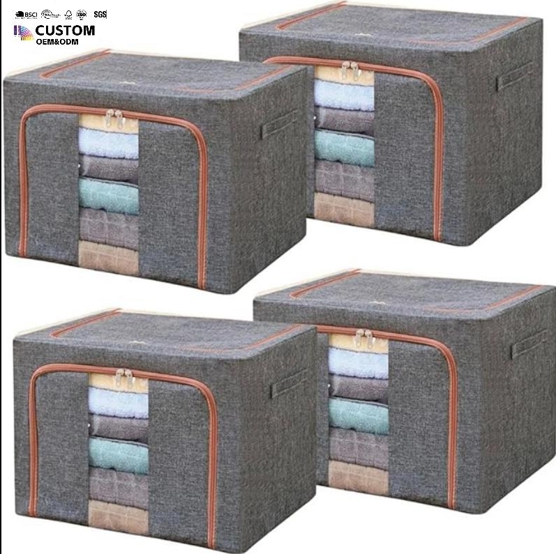 Fabric Cube Storage Bin Collapsible Household Clothing Storage Box