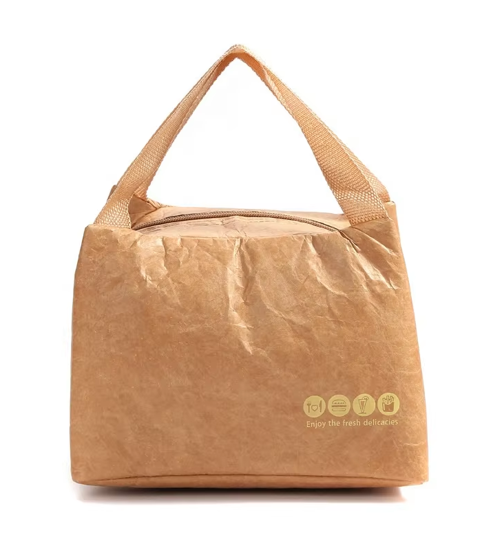 Tyvek Lunch Bag Insulated Cooler Bag Paper Tote Bags for Picnic School