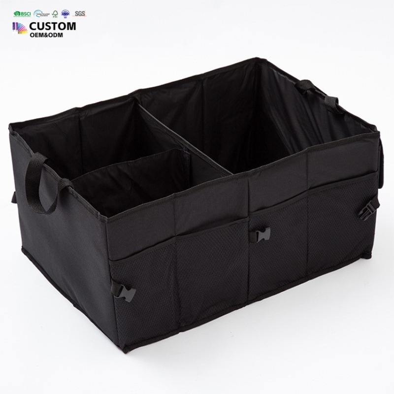 Polyester Car Trunk Organizer Collapsible Storage Box with Big Capacity_复制