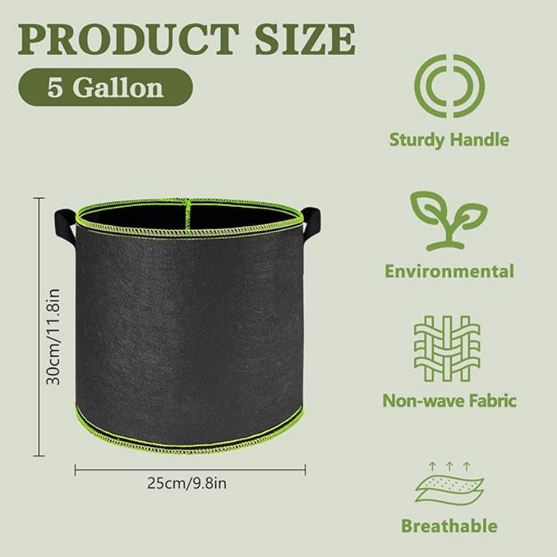 Garden Greenhouse Plant Pots Fabric Potato Grow Bags for Vegetables