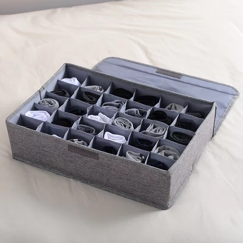 Foldable Underwear Storage Box Drawer Bra Socks Organizer for Bedroom