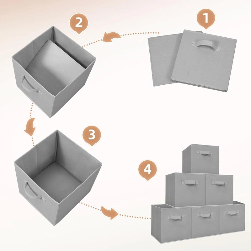 Foldable Storage Boxes,non-woven Fabric 11 Inch Storage Boxes Bins