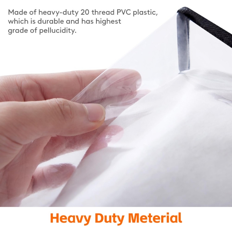 Pvc Clear Clothes Storage Bags, 40-90L Blanket Moving Bags with Zipper