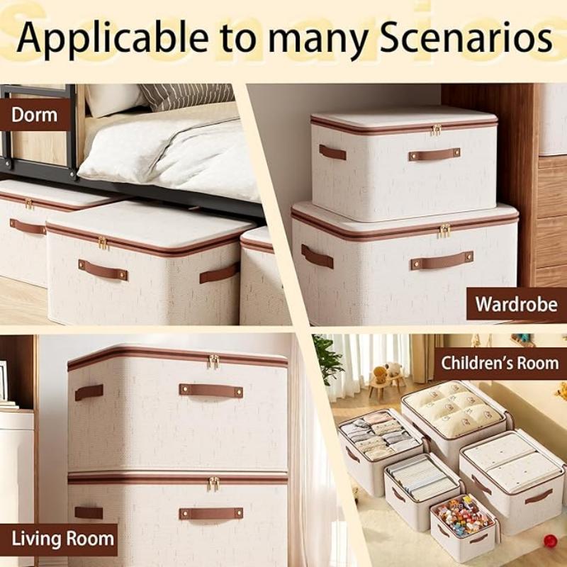 Clothes Organizer Container Storage Boxes Storage Bins with Lid