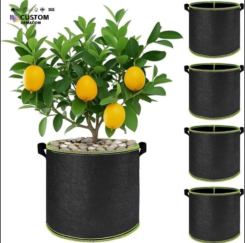 Garden Greenhouse Plant Pots Fabric Potato Grow Bags for Vegetables